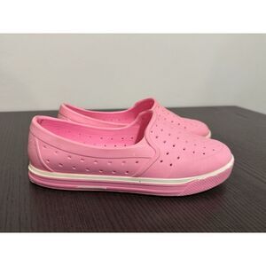 Girls Shoes Size 1 2 GAP KIDS Neon Pink Water Boat Pool Rubber Summer